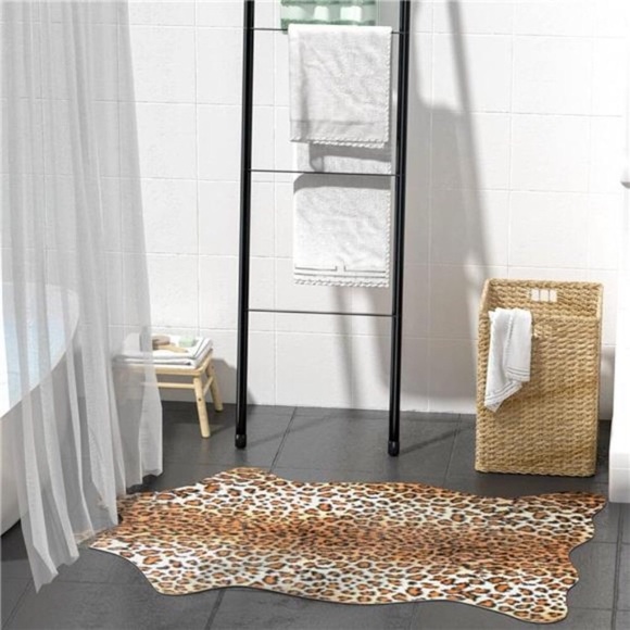 Leopard Rug Cheetah Print Rug Area Carpet Cute Western Decor Animal Skin Rugs - Picture 2 of 8